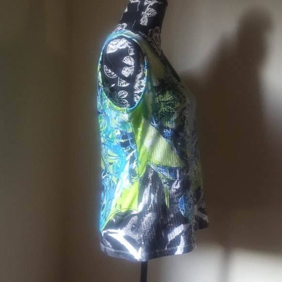 Tribal💙Multi Color Sleeveless Top with Sequin - Picture 3 of 6